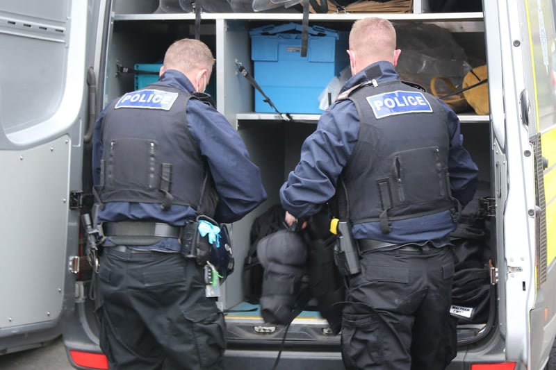 Officers conducted a raid this morning, where two people were arrested SUS-210428-113015001