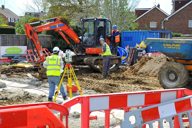 Work being carried out on the site of the former Weald Inn. Picture by Steve Robards
