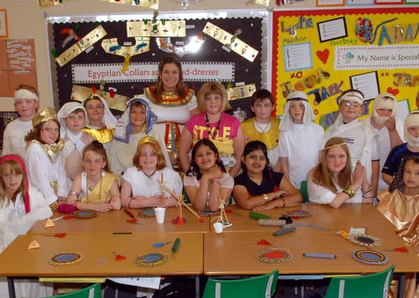 The Bleary Primary School P5 and P6 pupils who held an Egyptian Fun Day in their class in 2007