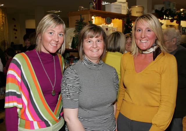 Claire Mulligan, Alison Newell and Jackie Mulligan pictured at Alexanders of Markethill Christmas Fare in 2007