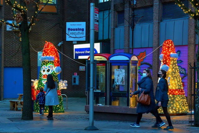 Christmas decorations in The Diamond. Photo: George Sweeney.  DER2150GS – 028