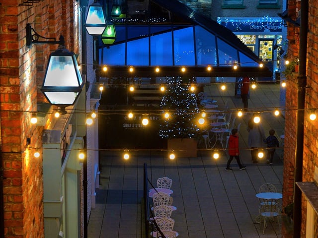 Christmas lights in the craft Village. Photos: George Sweeney. DER2150GS – 030