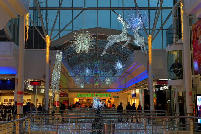 Christmas lights in the Foyleside Shopping Centre. Photo: George Sweeney.  DER2150GS – 026