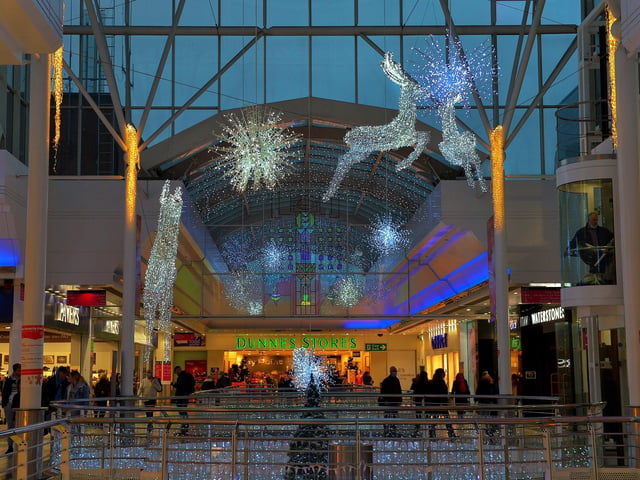 Christmas lights in the Foyleside Shopping Centre. Photo: George Sweeney.  DER2150GS – 026
