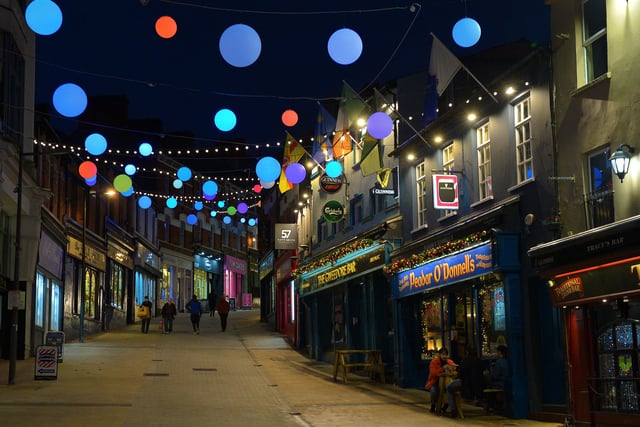 Christmas illuminations on Waterloo Street. Photos: George Sweeney. DER2150GS – 044