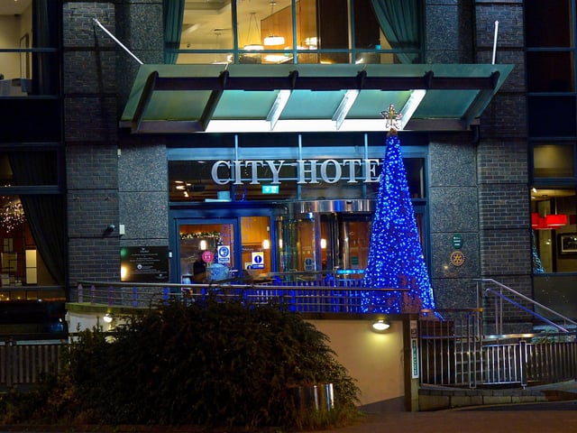Colourful Christmas tree at the city Hotel. Photos: George Sweeney. DER2150GS – 042