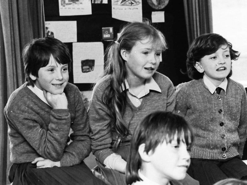 March... Pupils at Trench Road PS during the school's Book Week.