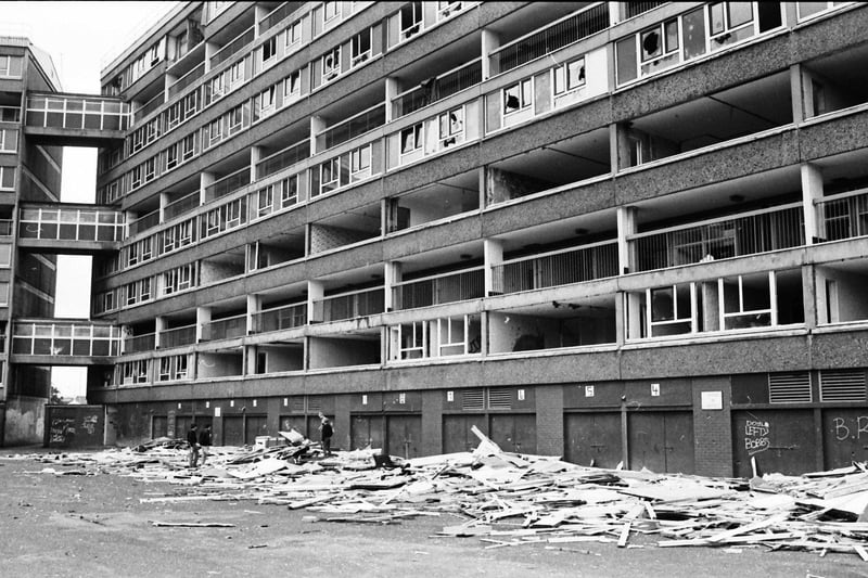 August... Large sections of the Rossville Flats were derelict by the summer of 1985.