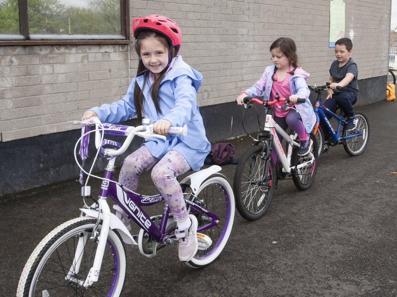 A big smile from Niah Barnfield enjoying taking part in the †̃Cycle Skillsâ€TM workshop.