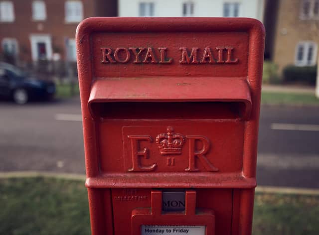 A general view of a Royal Mail postbox