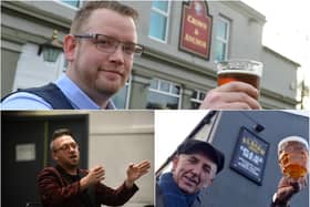 (Top) Gareth Carr, landlord at the Crown and Anchor pub in Jarrow; (bottom left) Stephen Sullivan, owner of Ziggy's Bar in South Shields; (bottom right) Jess McConnell, Albion Gin and Ale House boss