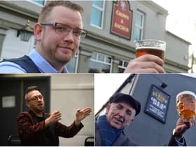 (Top) Gareth Carr, landlord at the Crown and Anchor pub in Jarrow; (bottom left) Stephen Sullivan, owner of Ziggy's Bar in South Shields; (bottom right) Jess McConnell, Albion Gin and Ale House boss