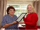 June Coser was presented with her Points of Light award by South Shields MP Emma Lewell-Buck.