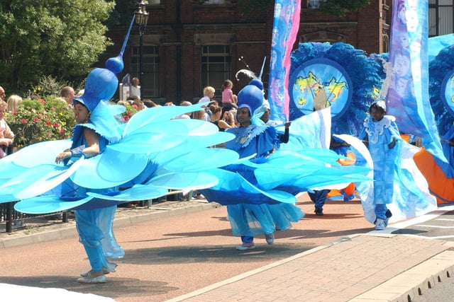 Such a colourful scene at the 2005 Cookson Festival parade.