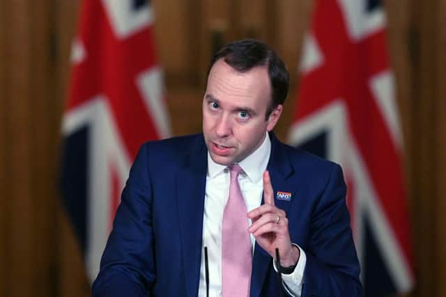 Health Secretary Matt Hancock. (Photo by Stefan Rousseau - WPA Pool/Getty Images)