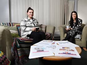 Chelsea Glenn, left, well-being and employability coach with The Key Project with Erin Mulligan, people partner at Newcastle Building Society.
