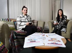 Chelsea Glenn, left, well-being and employability coach with The Key Project with Erin Mulligan, people partner at Newcastle Building Society.