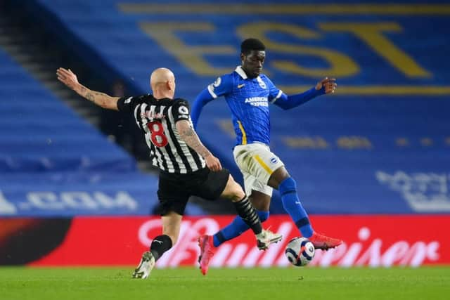 Yves Bissouma in action for Brighton against Newcastle United (Photo by Mike Hewitt/Getty Images)