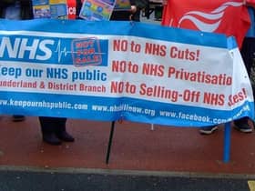 Members of Keep Our NHS Public (KONP) at a previous demo.