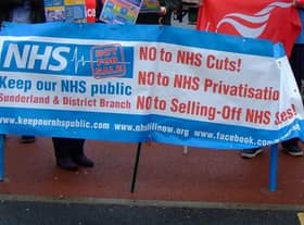 Members of Keep Our NHS Public (KONP) at a previous demo.