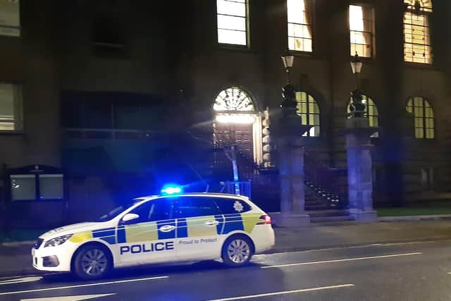 Police outside South Shields Town Hall on Thursday, November 24