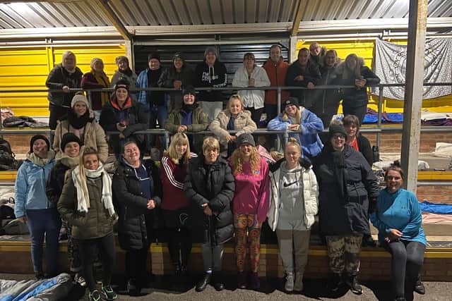 Annual sleep out at Hebburn Town Football Club