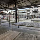 South Shields Market Square around the time lockdown began in March.