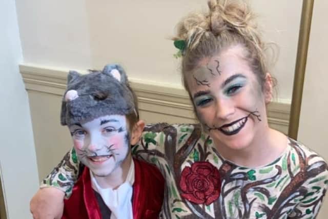 Max Walton and his sister Saoirse, aged 11 and 14, in the costumes they wore on Britain's Got Talent.