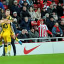 Chris Maguire celebrates a goal at the Stadium of Light earlier this year.