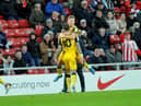 Chris Maguire celebrates a goal at the Stadium of Light earlier this year.