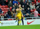 Chris Maguire celebrates a goal at the Stadium of Light earlier this year.