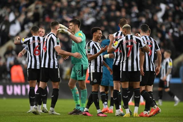 Five Newcastle United players have been named in OLBG's 'Team of the Season so far' (Photo by Stu Forster/Getty Images)