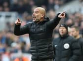 Manchester City manager Pep Guardiola is anticipating a tough game at St James's Park on Sunday (Photo by Ian MacNicol/Getty Images)
