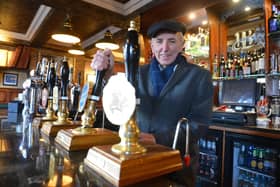 Jess McConnell, behind the bar at his Albion Gin & Ale House - the only Jarrow boozer to be included in the Good Beer Guide 2021.