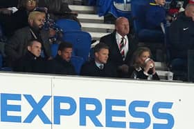 Eddie Howe with Amanda Staveley at the Amex Stadium.