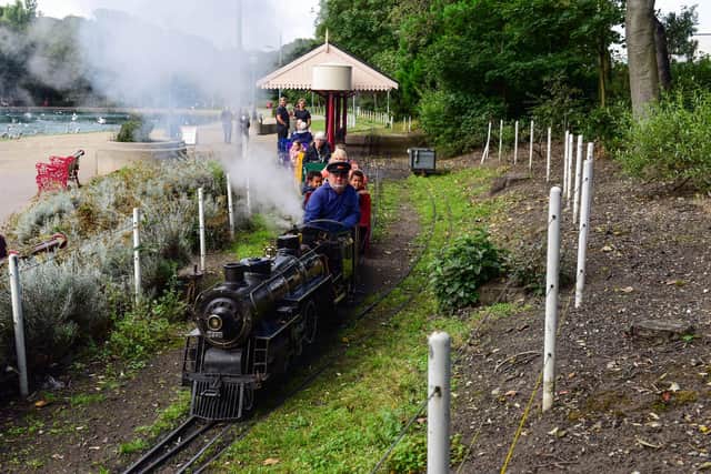 Keith Nye with another train load of passengers.