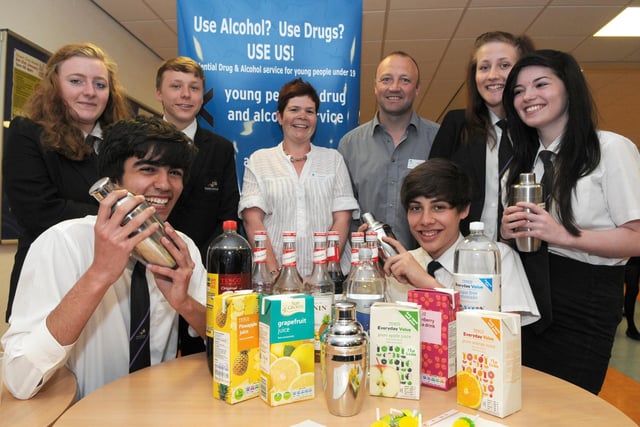 Boldon School pupils were poictured making non alcoholic cocktails with staff from the Matrix in 2012.