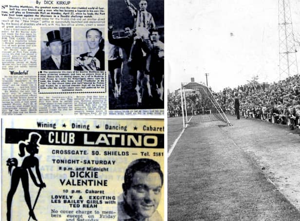 1966 and all that, the year Sir Stanley Matthews played in front of a bumper South Shields crowd.