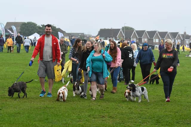 Dog walkers from across the UK and abroad attend the event each year.