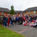 Residents enjoy the Jubilee street party in Orchid Gardens