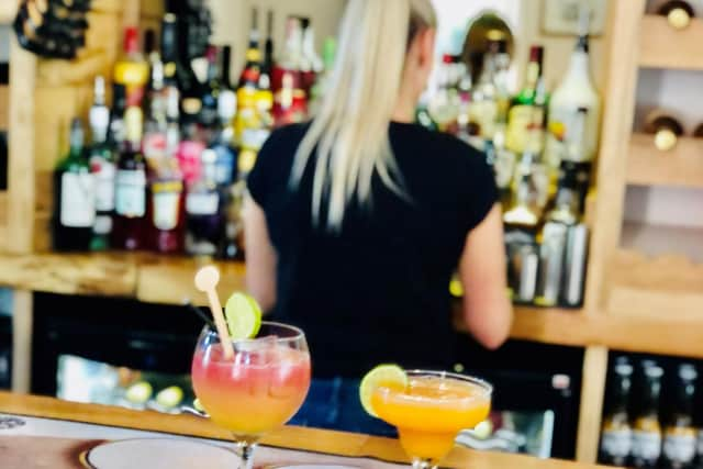 Picture shows Rofida Morozaite of Caesar's Den with some of the restaurant's tasty mocktails