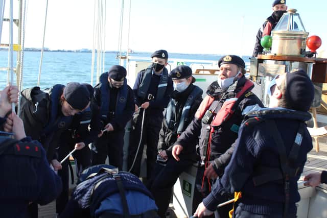 Cadets aboard TS Royalist