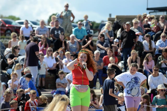 Free entertainment for children has been taking place at South Shields Amphitheatre. Pennybuttons performs for families.