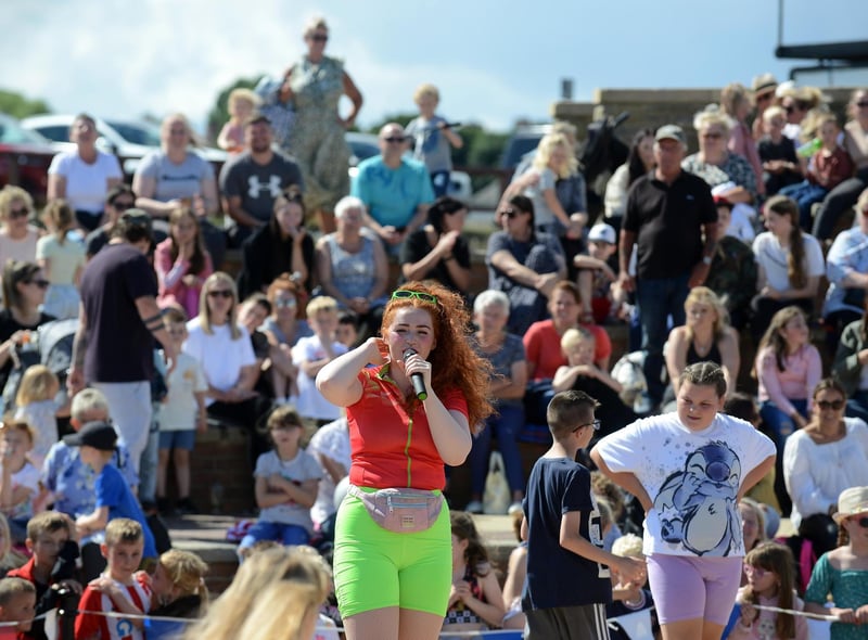 Free entertainment for children has been taking place at South Shields Amphitheatre. Pennybuttons performs for families.