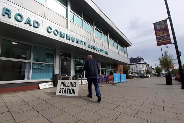 A polling station at Ocean Road Community Association, in South Shields