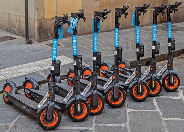 An e-scooter cannot be legally ridden on the path, cycle lane, or any other pedestrian area the same as a car.