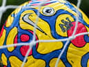 Hi-Vis Premier League Nike Flight winter match ball. (Photo by Marc Atkins/Getty Images)