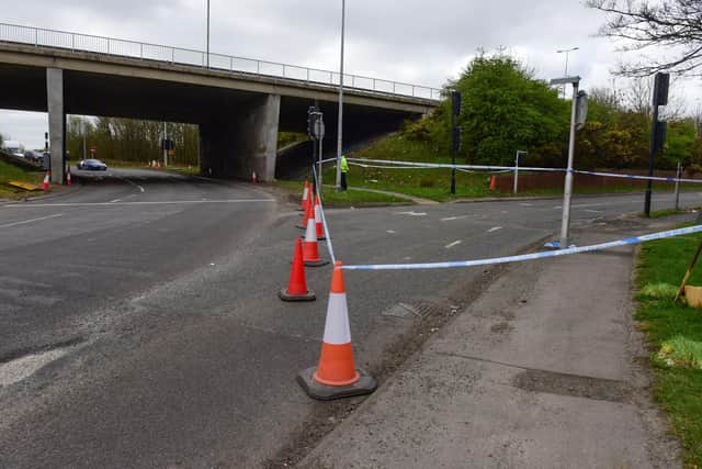 The eastbound slip road from the A184 onto the A194 is closed at the Whitemare Pool junction.