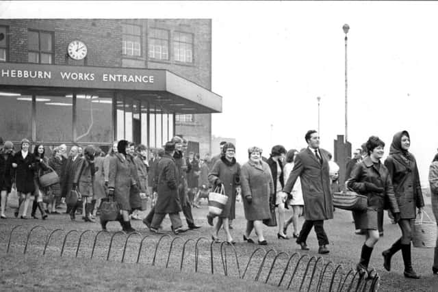 Home time for workers at Reyrolle in 1969.