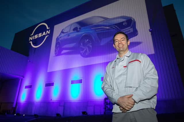 Alan Johnson, Vice President of Nissan Sunderland Plant with the new Qashqai projection.